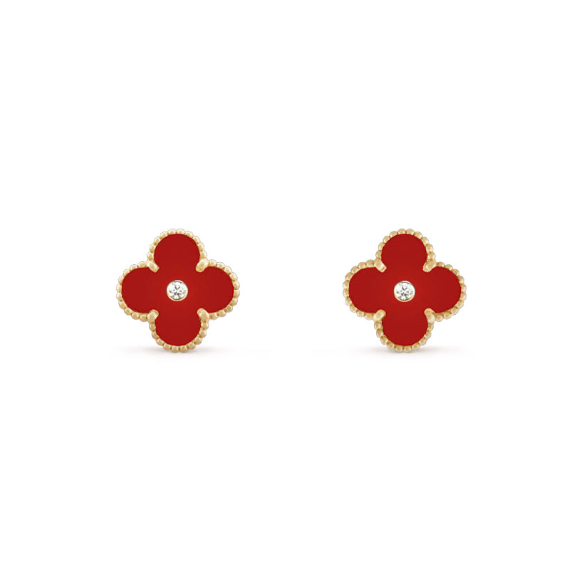 [Rani Jewelry]CLOVER  15MM DIAMOND EARRINGS COLLECTION
