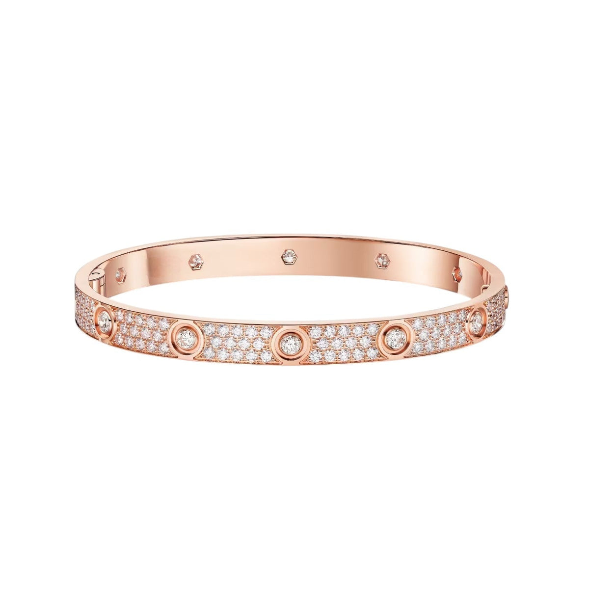 [Rani Jewelry] LOVE BRACELET 6.1MM DIAMOND-PAVED 10 BIG DIAMONDS