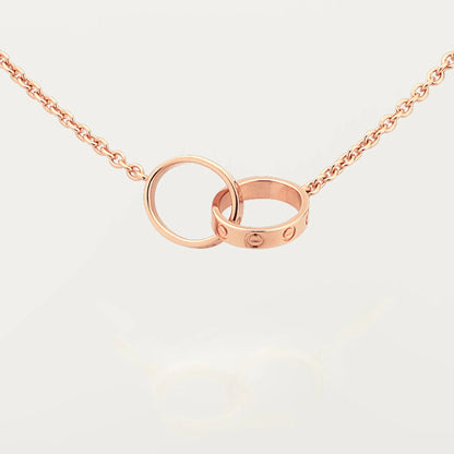 [Rani Jewelry] LOVE DOUBLE RING NECKLACE