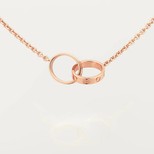 [Rani Jewelry] LOVE DOUBLE RING NECKLACE