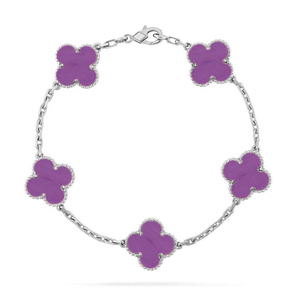 [Rani Jewelry] CLOVER 5 MOTIF VIOLET BRACELET COLLECTION