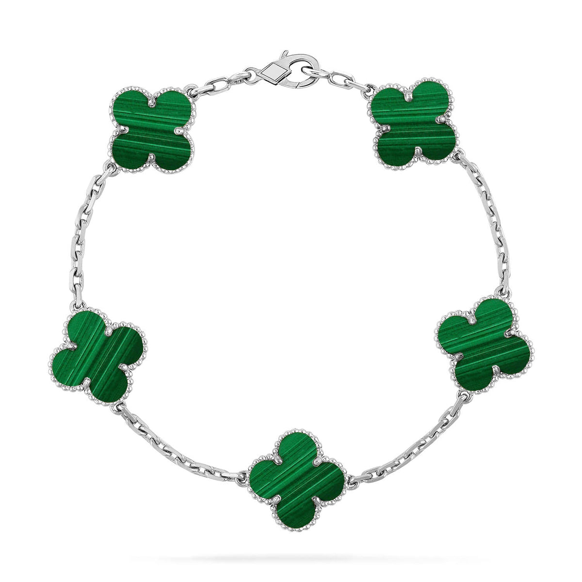 [Rani Jewelry] CLOVER 5 MOTIF MALACHITE BRACELET COLLECTION