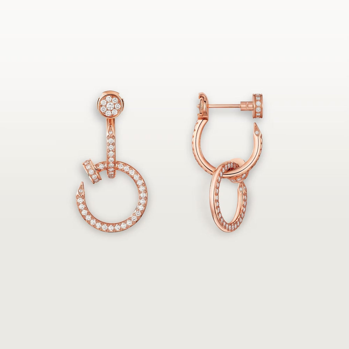 [Rani Jewelry] JUSTE FULL DIAMOND DOUBLE EARRINGS