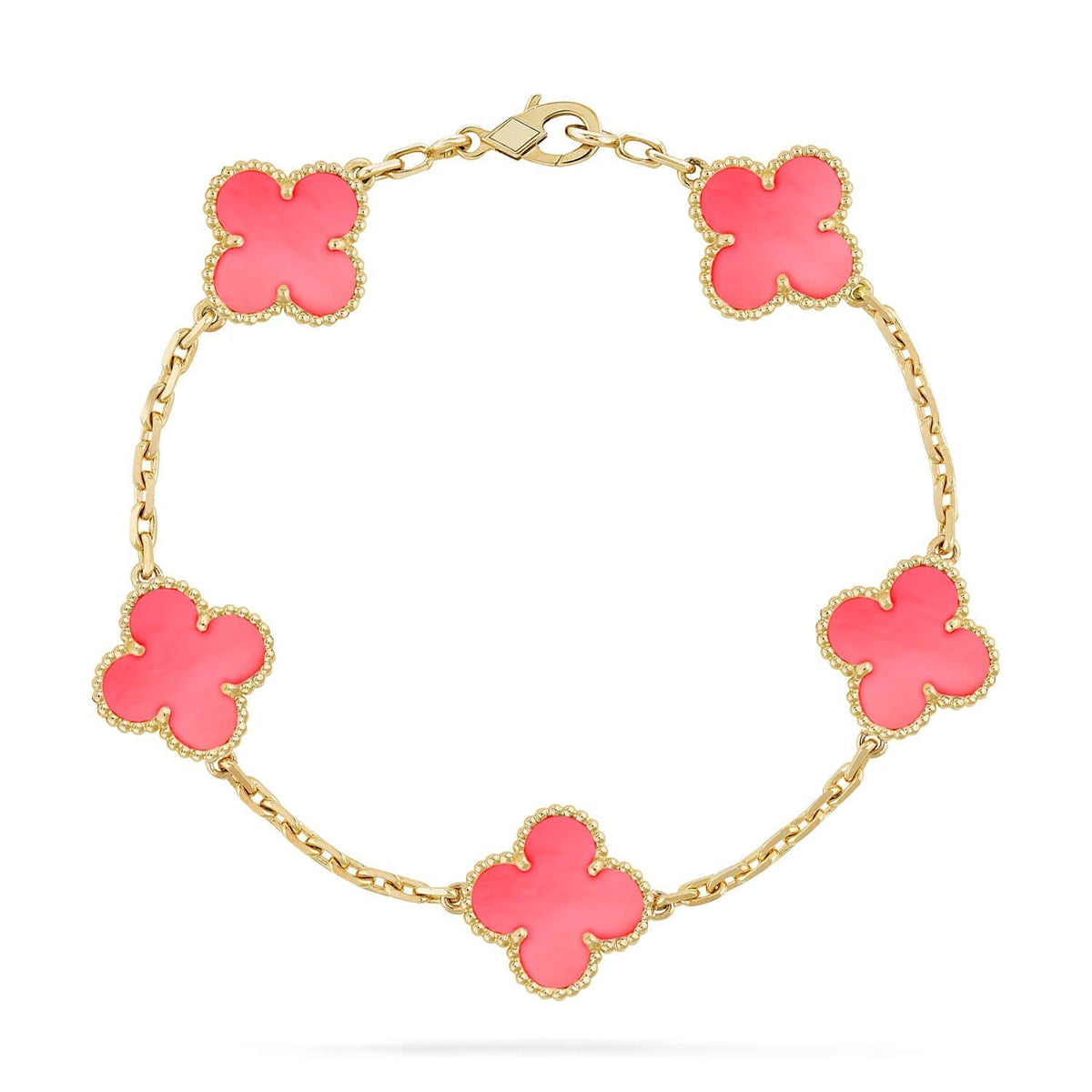 [Rani Jewelry] CLOVER 5 MOTIFS  PINK MOP BRACELET COLLECTION