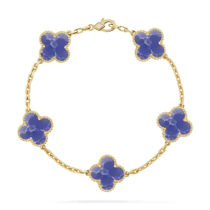 [Rani Jewelry]CLOVER 5 MOTIF BLUE VEINS BRACELET COLLECTION