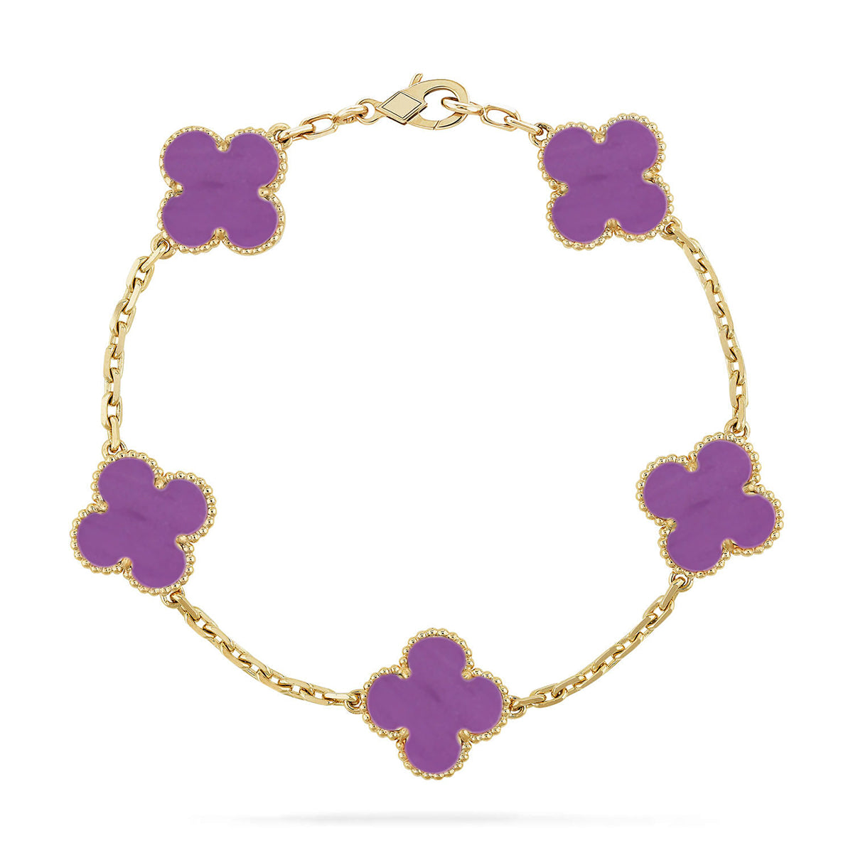 [Rani Jewelry] CLOVER 5 MOTIF VIOLET BRACELET COLLECTION