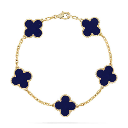 [Rani Jewelry]CLOVER 5 MOTIF LAPIS LAZULI BRACELET COLLECTION