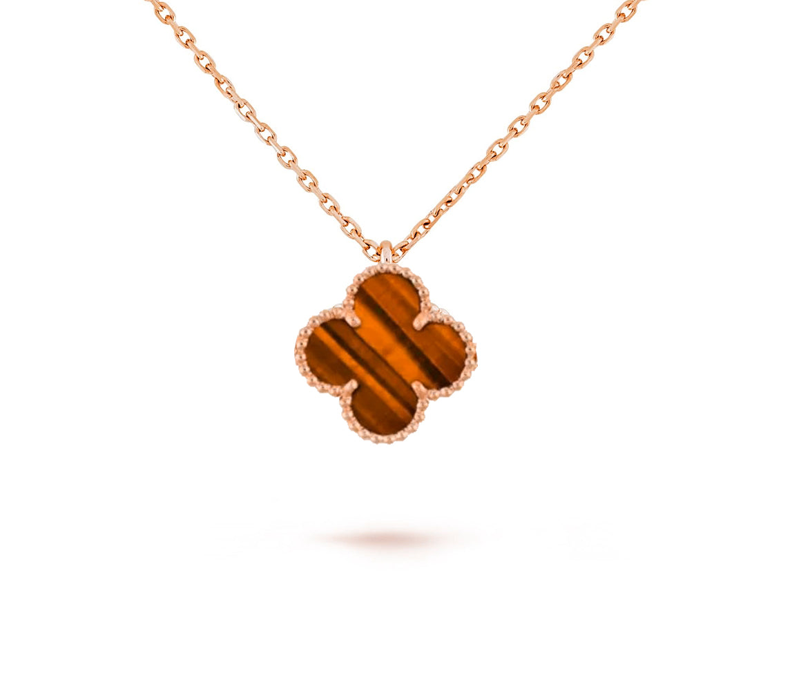 [Rani Jewelry]CLOVER MINI 9.5MM CARNELIANS NECKLACE COLLECTION
