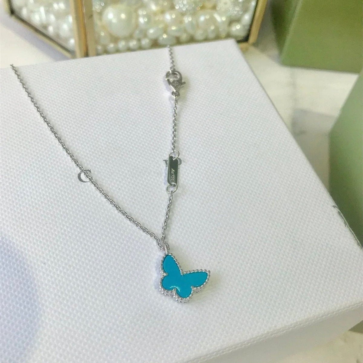 [Rani Jewelry]BUTTERFLY TURQUOISE BUTTERFLY BRACELET SILVER
