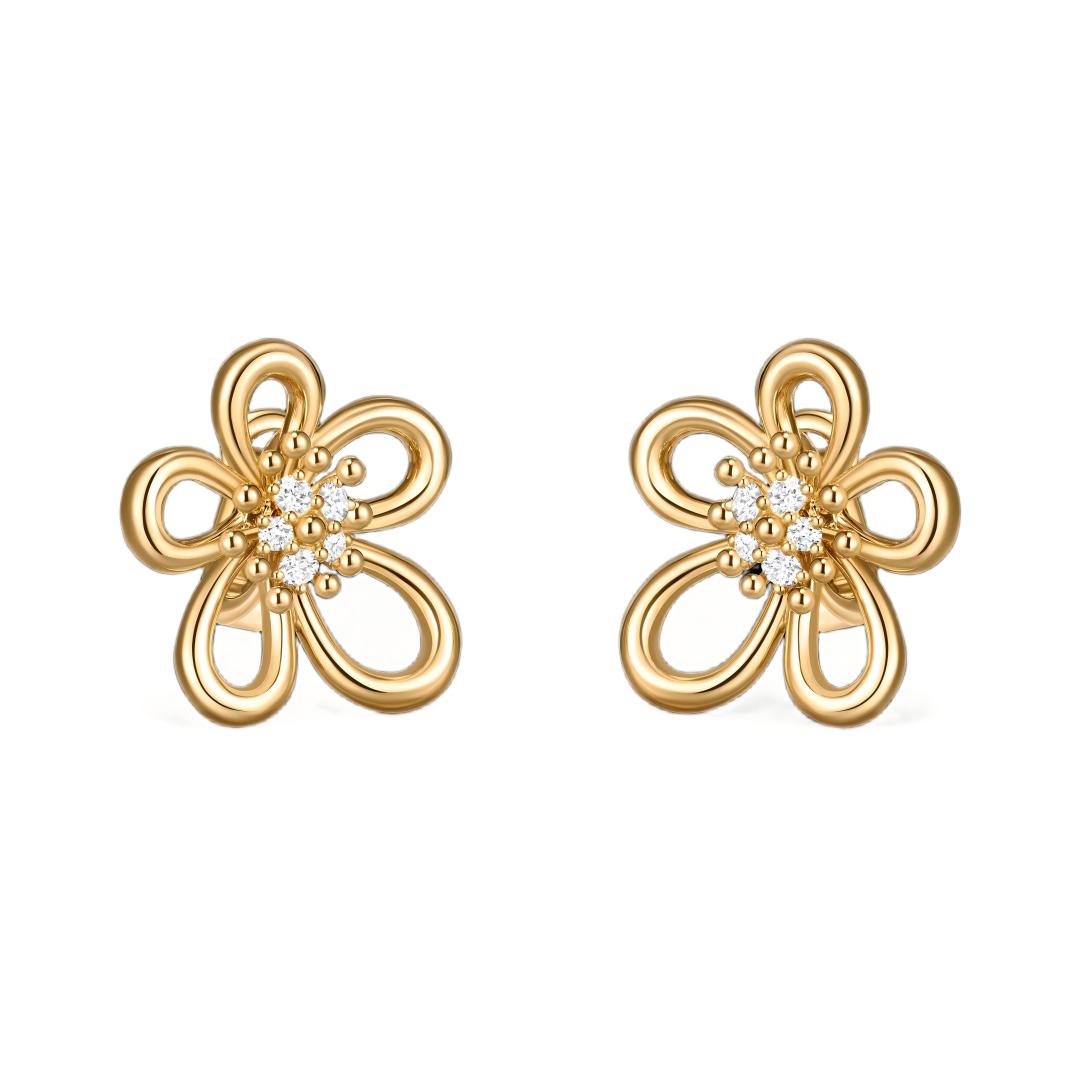 [Rani Jewelry] FLOWERLACE EARRING 5 DIAMONDS