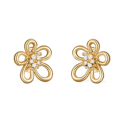 [Rani Jewelry] FLOWERLACE EARRING 5 DIAMONDS