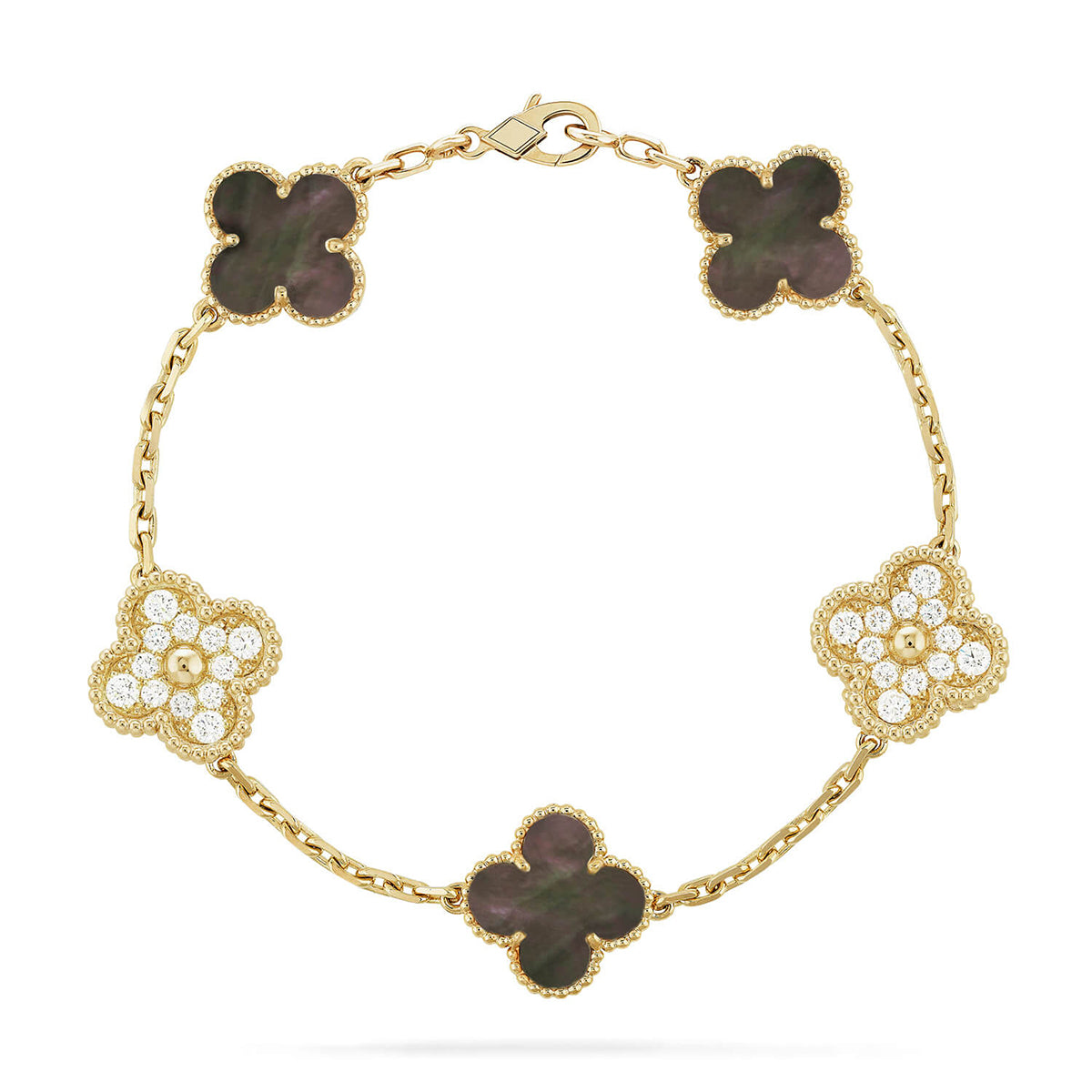 [Rani Jewelry] CLOVER 5 MOTIF GRAY MOP BRACELET COLLECTION