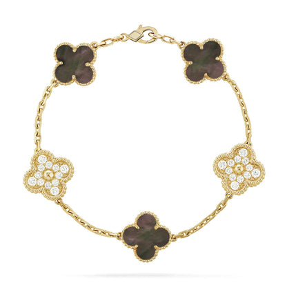 [Rani Jewelry] CLOVER 5 MOTIF GRAY MOP BRACELET COLLECTION