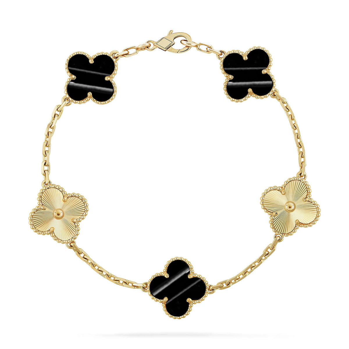 [Rani Jewelry] CLOVER 5 MOTIF PULSAR STONE BRACELET COLLECTION
