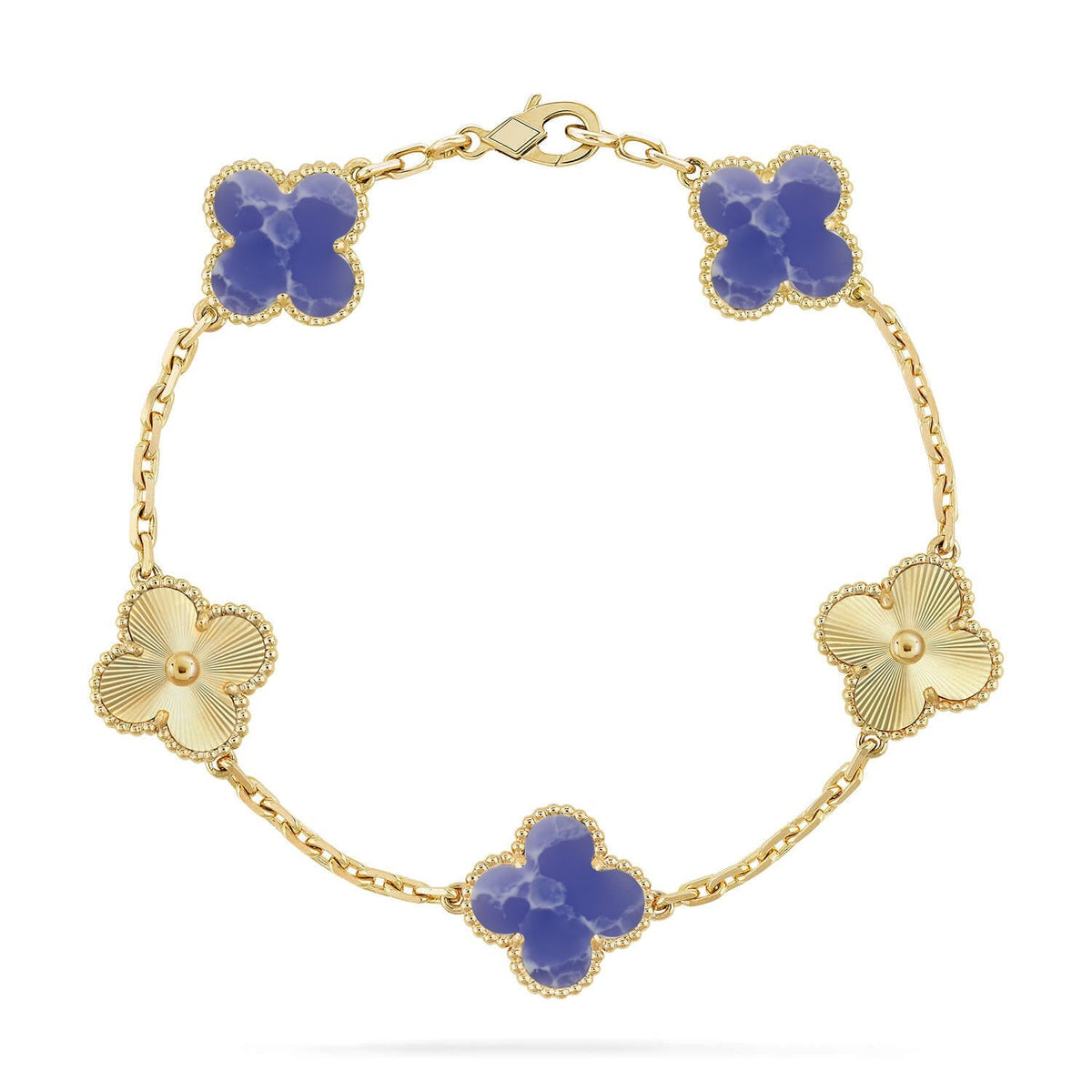 [Rani Jewelry]CLOVER 5 MOTIF BLUE VEINS BRACELET COLLECTION