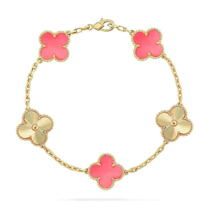 [Rani Jewelry] CLOVER 5 MOTIFS  PINK MOP BRACELET COLLECTION