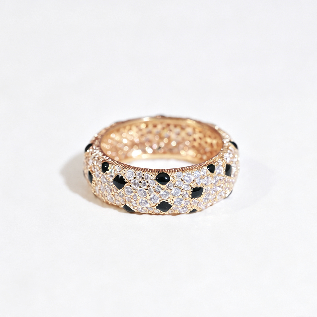 [Rani Jewelry] PANTHERE SPOTTED FULL DIAMOND RING