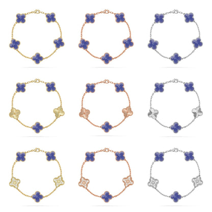 [Rani Jewelry]CLOVER 5 MOTIF BLUE VEINS BRACELET COLLECTION