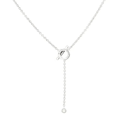 [Rani Jewelry]FINESSE SILVER DIAMOND NECKLACE