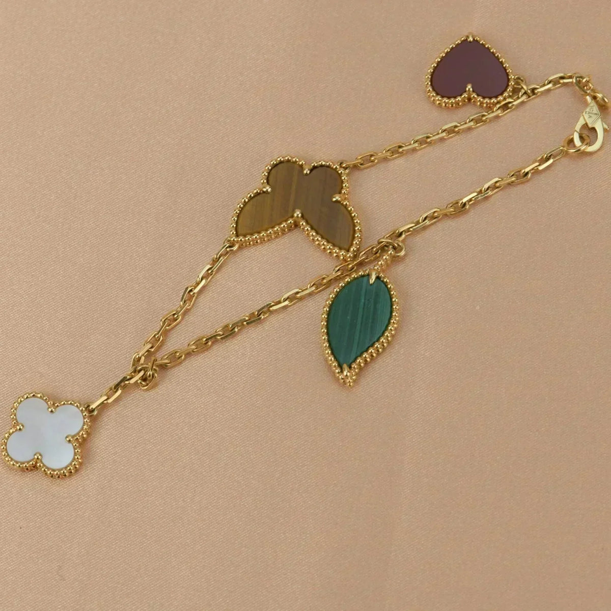 [Rani Jewelry]LUCKY SPRING 5 MOTIF GOLD BRACELET