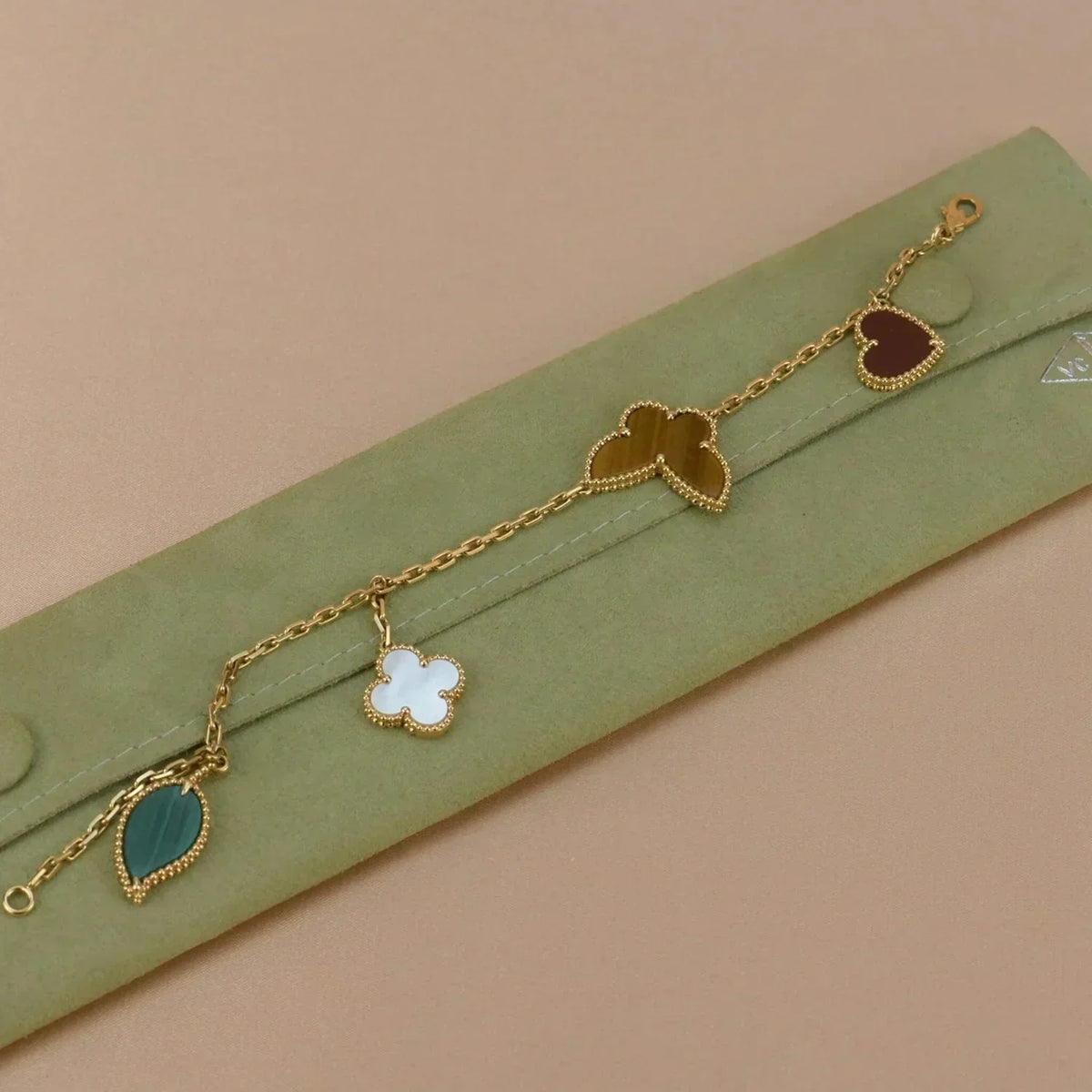 [Rani Jewelry]LUCKY SPRING 5 MOTIF GOLD BRACELET