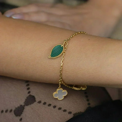 [Rani Jewelry]LUCKY SPRING 5 MOTIF GOLD BRACELET