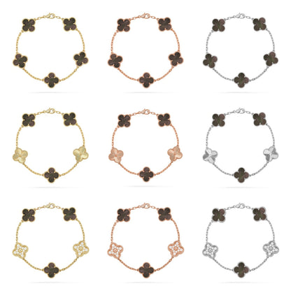 [Rani Jewelry] CLOVER 5 MOTIF GRAY MOP BRACELET COLLECTION