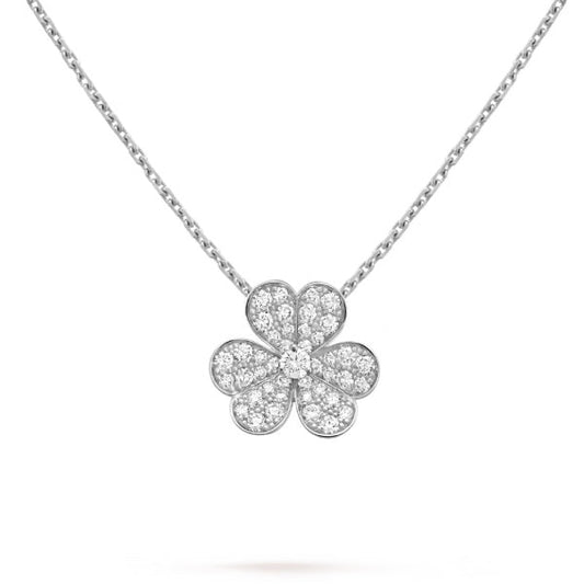 [Rani Jewelry]CLOVER DIAMOND NECKLACE SILVER