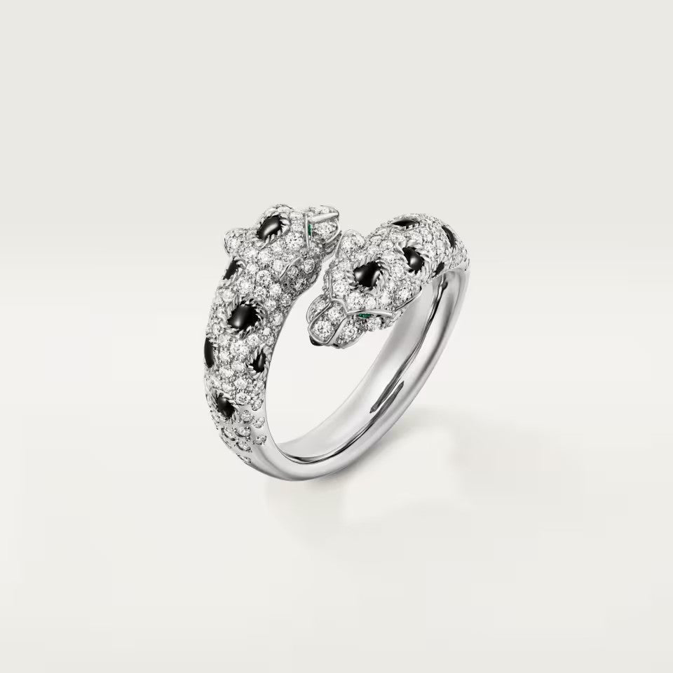 [Rani Jewelry] PANTHERE DOUBLE HEADED FULL DIAMOND  RING