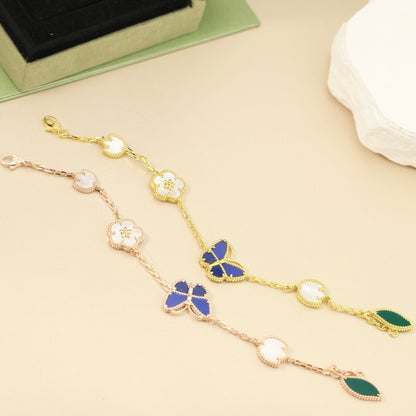 [Rani Jewelry]LUCKY SPRING BUTTERFLY 5 MOTIF BRACELET