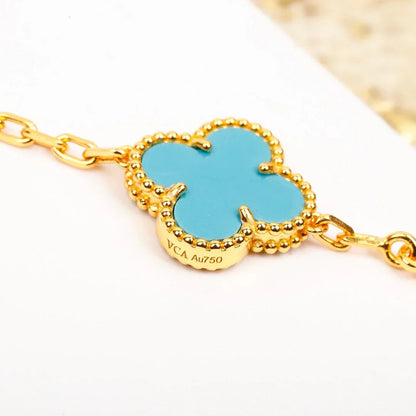 [Rani Jewelry] CLOVER 5 MOTIF TURQUOISE BRACELET COLLECTION