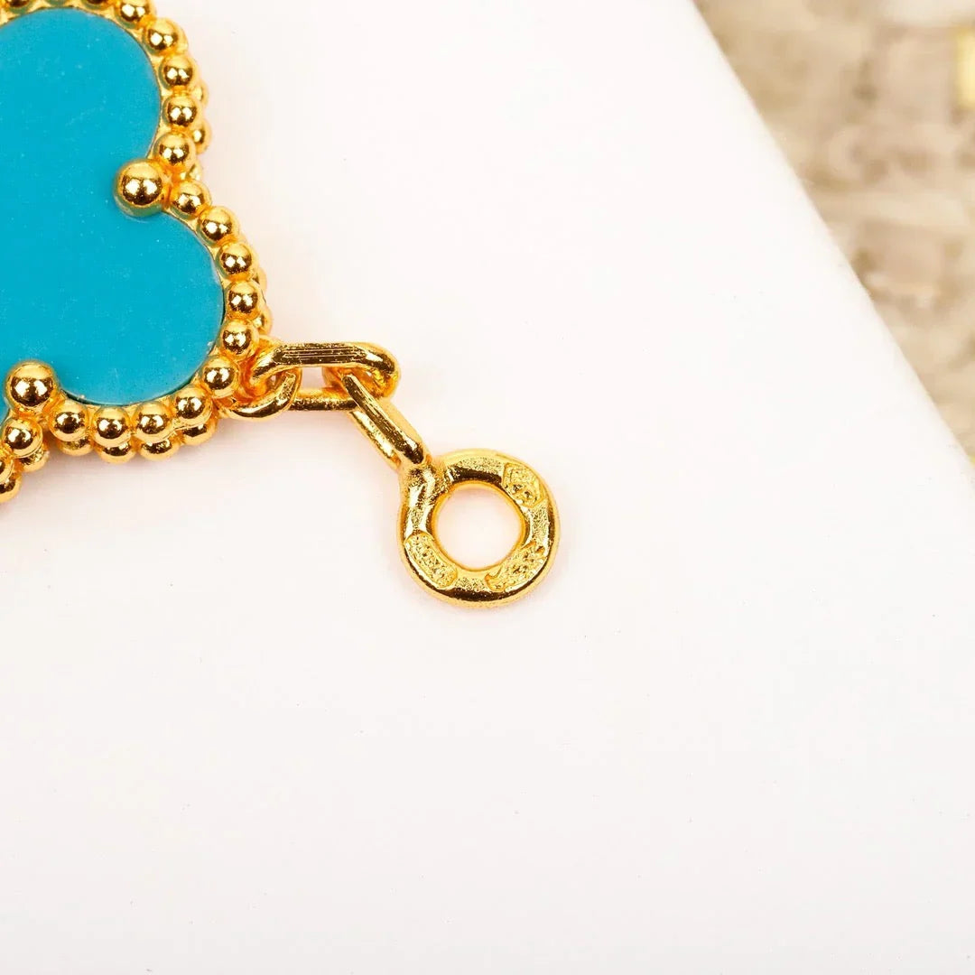 [Rani Jewelry] CLOVER 5 MOTIF TURQUOISE BRACELET COLLECTION
