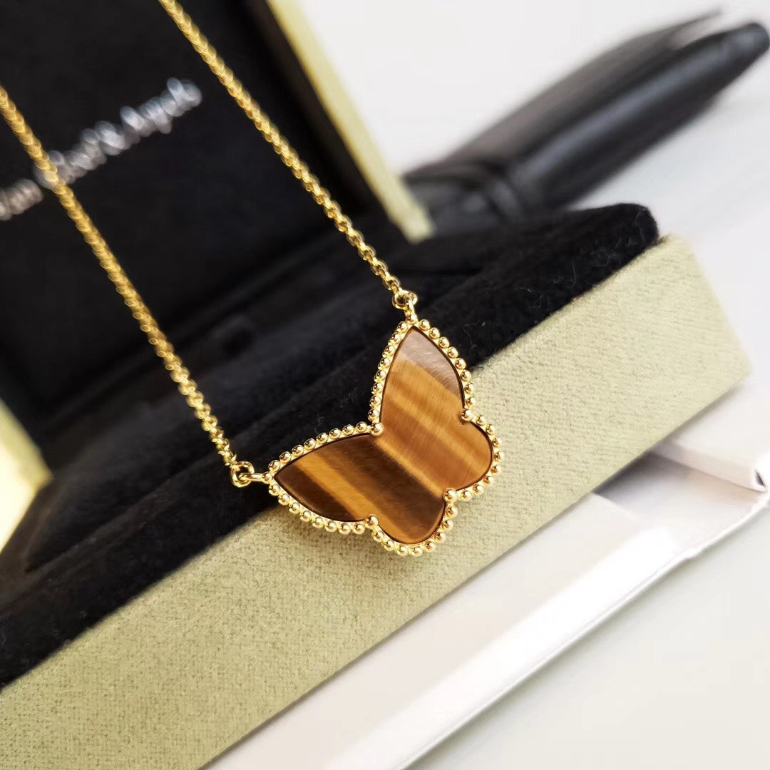 [Rani Jewelry] TIGER__ EYE BUTTERFLY NECKLACE