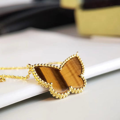 [Rani Jewelry] TIGER__ EYE BUTTERFLY NECKLACE