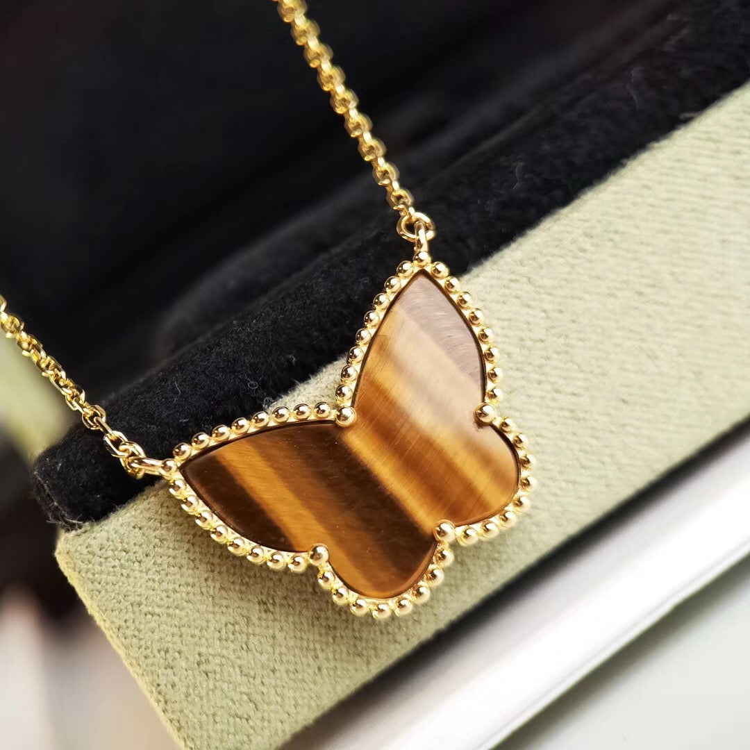 [Rani Jewelry] TIGER__ EYE BUTTERFLY NECKLACE