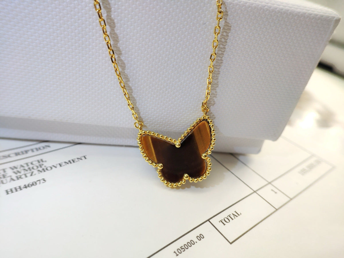 [Rani Jewelry] TIGER__ EYE BUTTERFLY NECKLACE