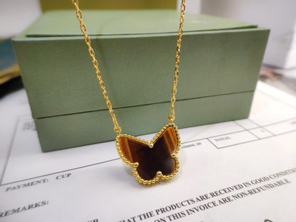 [Rani Jewelry] TIGER__ EYE BUTTERFLY NECKLACE