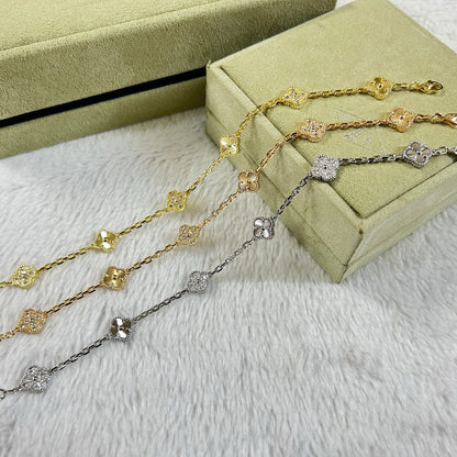[Rani Jewelry]CLOVER 6 MOTIF DIAMOND LASER BRACELET