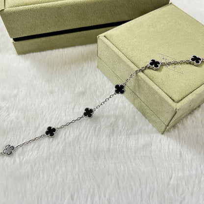 [Rani Jewelry]CLOVER 6 MOTIF  ONYXS BRACELET
