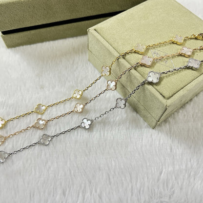 [Rani Jewelry]CLOVER 6 MOTIF WHITE MOP BRACELET