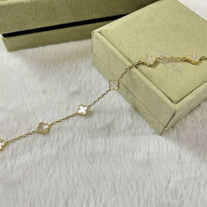 [Rani Jewelry]CLOVER 6 MOTIF WHITE MOP BRACELET