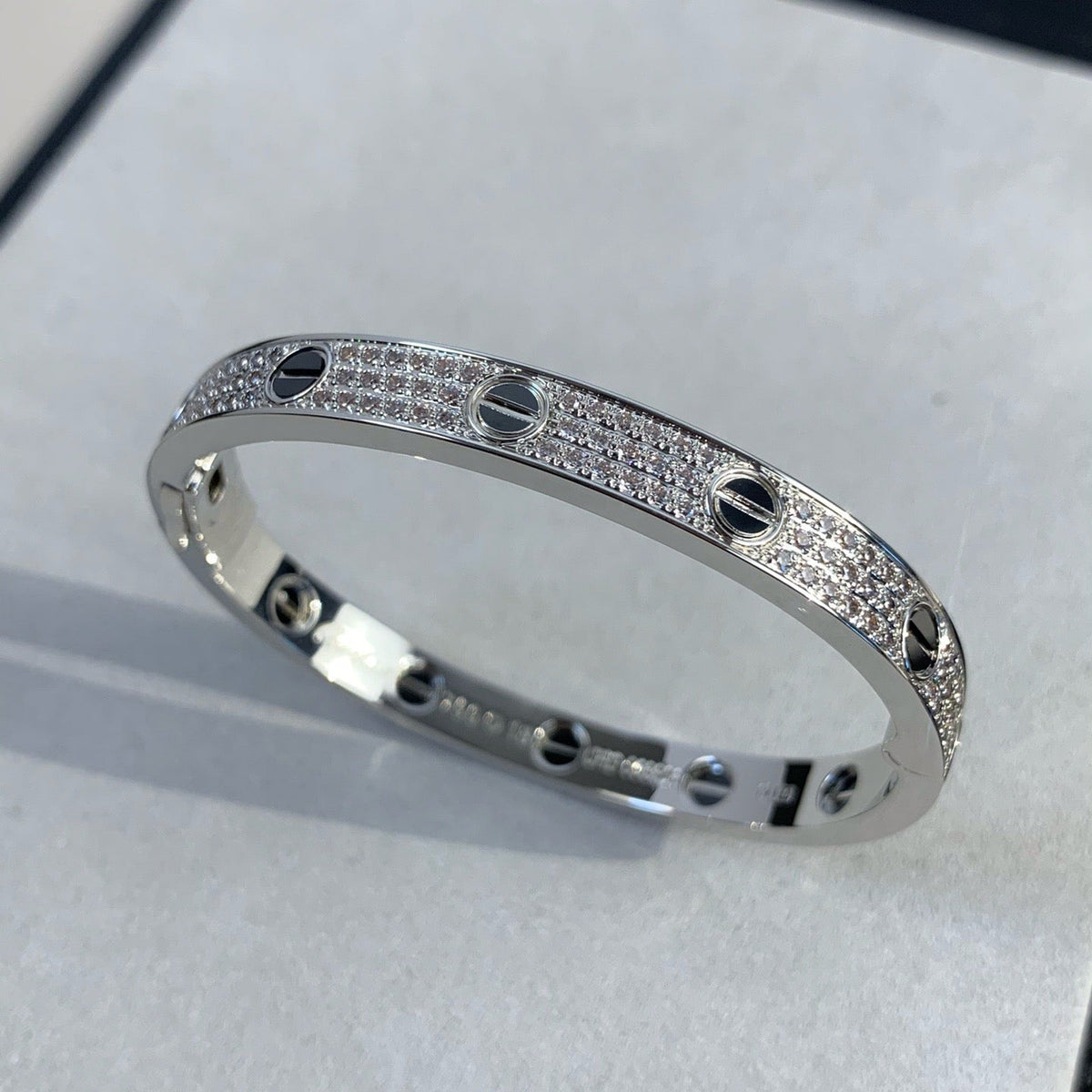 [Rani Jewelry] LOVE BRACELET 6.1MM DIAMOND-PAVED CERAMIC