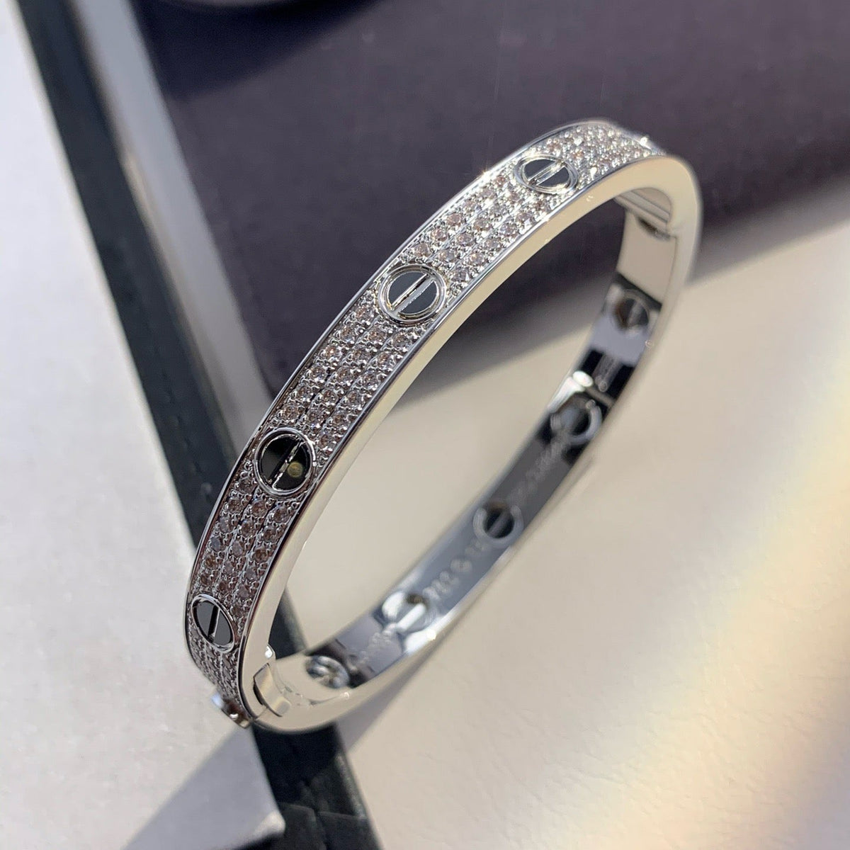[Rani Jewelry] LOVE BRACELET 6.1MM DIAMOND-PAVED CERAMIC