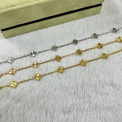[Rani Jewelry]CLOVER 6 MOTIF DIAMOND BRACELET