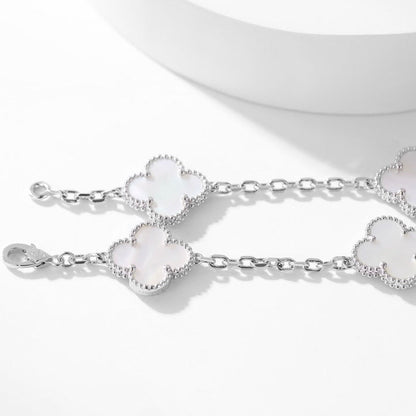 [Rani Jewelry]CLOVER 10 MOTIFS WHITE MOTHER OF PEARL NECKLACE