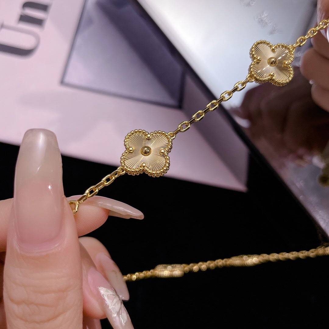[Rani Jewelry]CLOVER 10 MOTIFS LASER NECKLACE