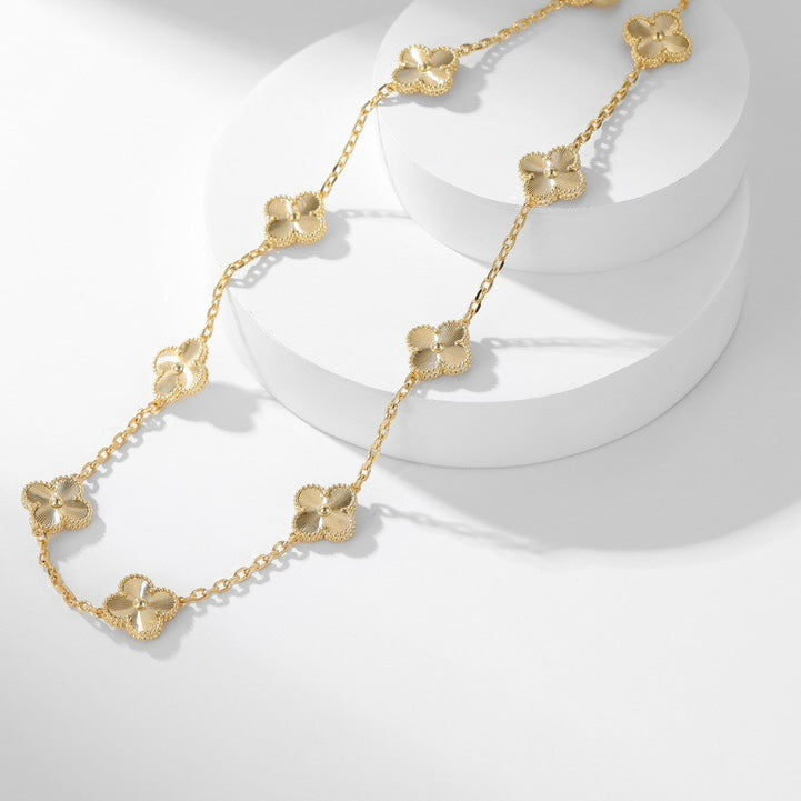 [Rani Jewelry]CLOVER 10 MOTIFS LASER NECKLACE