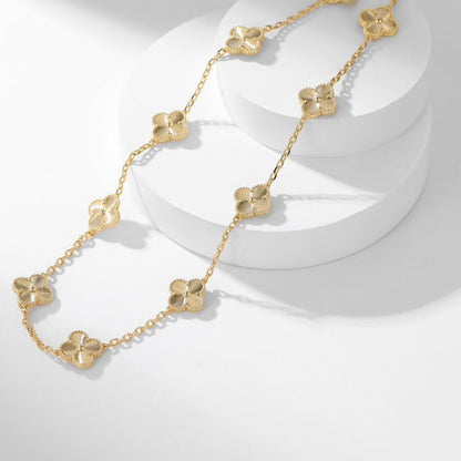 [Rani Jewelry]CLOVER 10 MOTIFS LASER NECKLACE