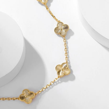 [Rani Jewelry]CLOVER 10 MOTIFS LASER NECKLACE