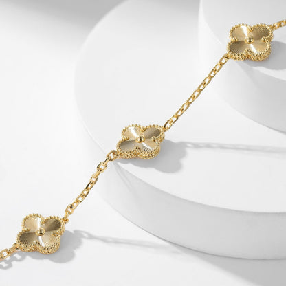 [Rani Jewelry]CLOVER 10 MOTIFS LASER NECKLACE